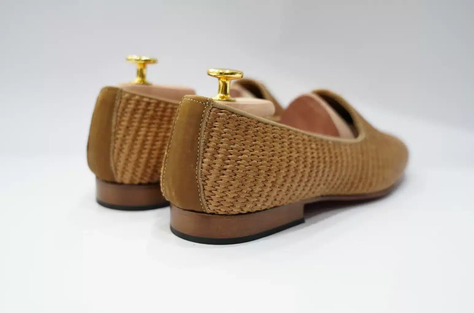 Mocassino pantofola in raffia