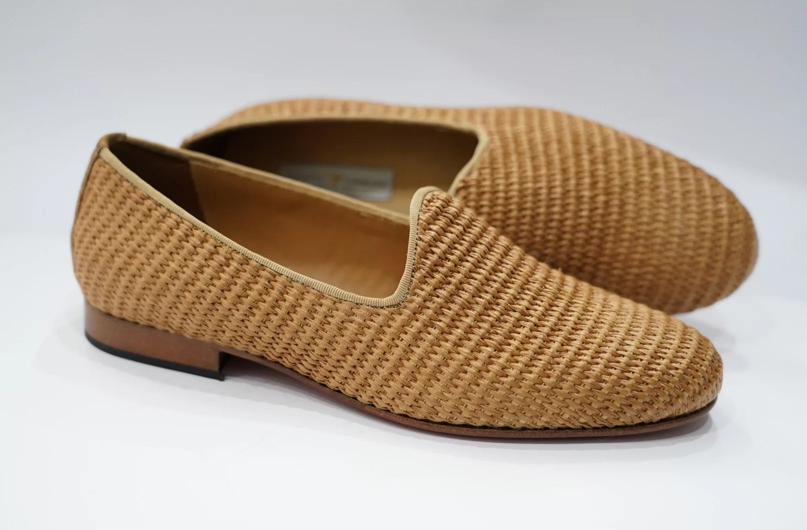 Mocassino pantofola in raffia