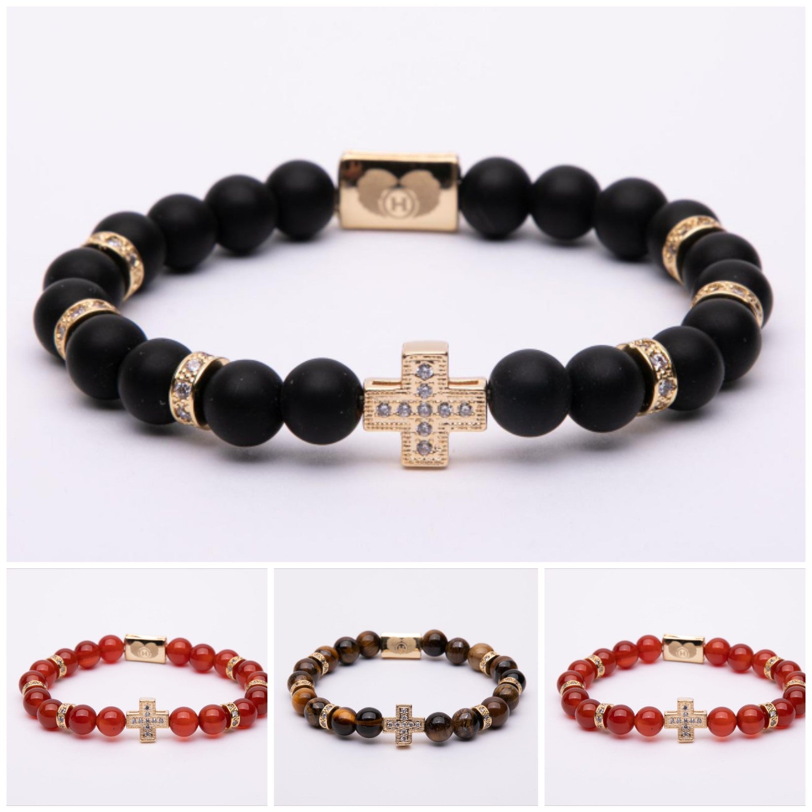 Bracciale con croce oro