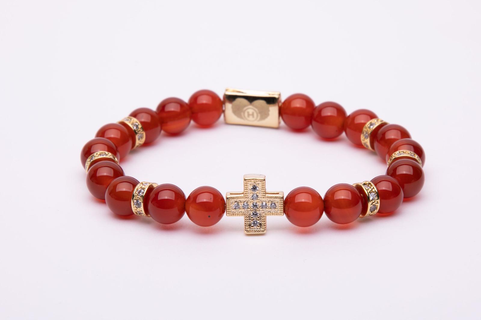 Bracciale con croce oro